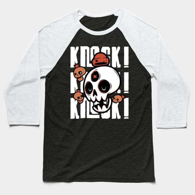 Skull Gaming Baseball T-Shirt by pa2rok